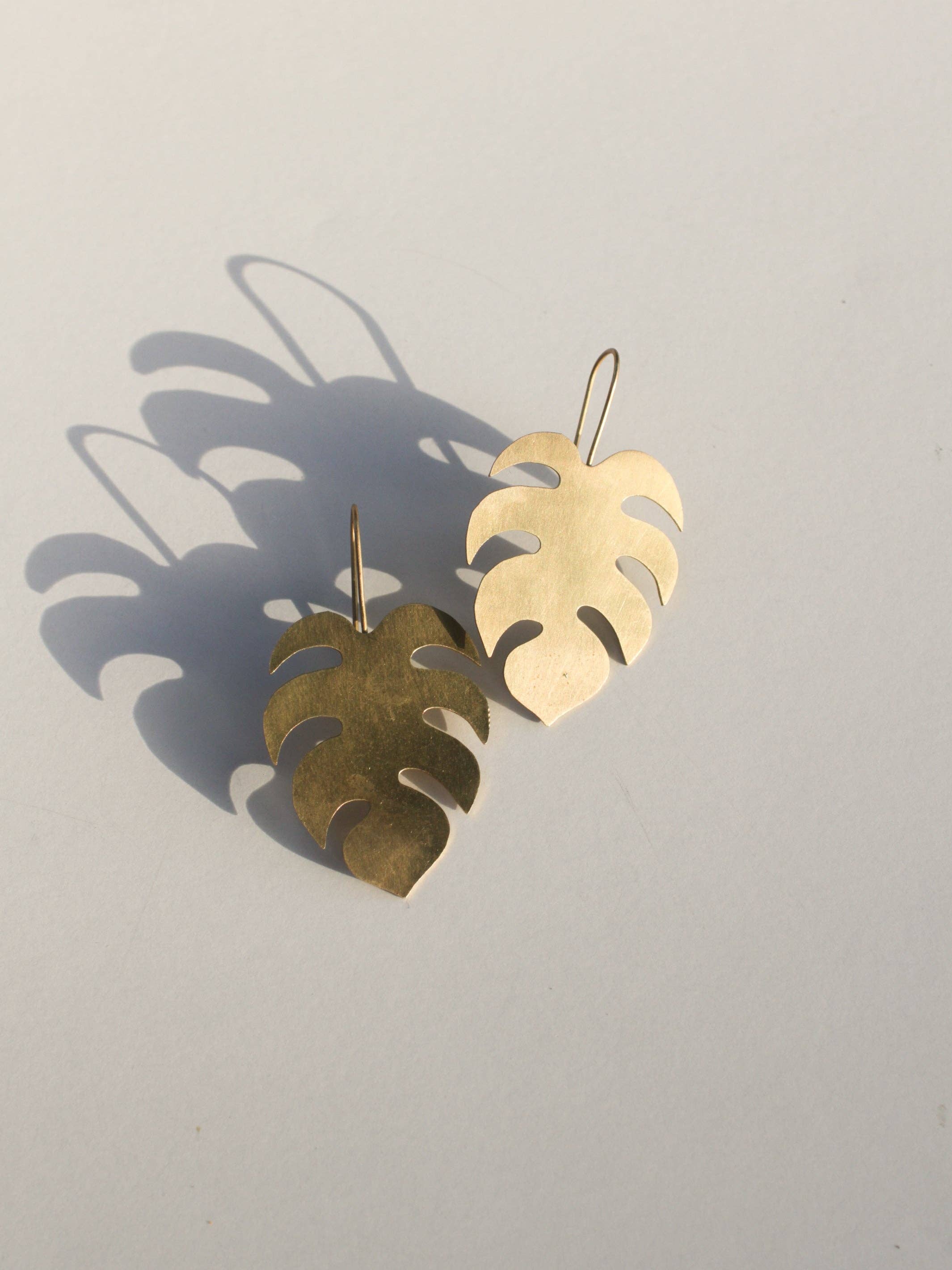 Monstera Leaf Earrings