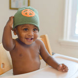 Knit Peace Baby Hat - Khaki