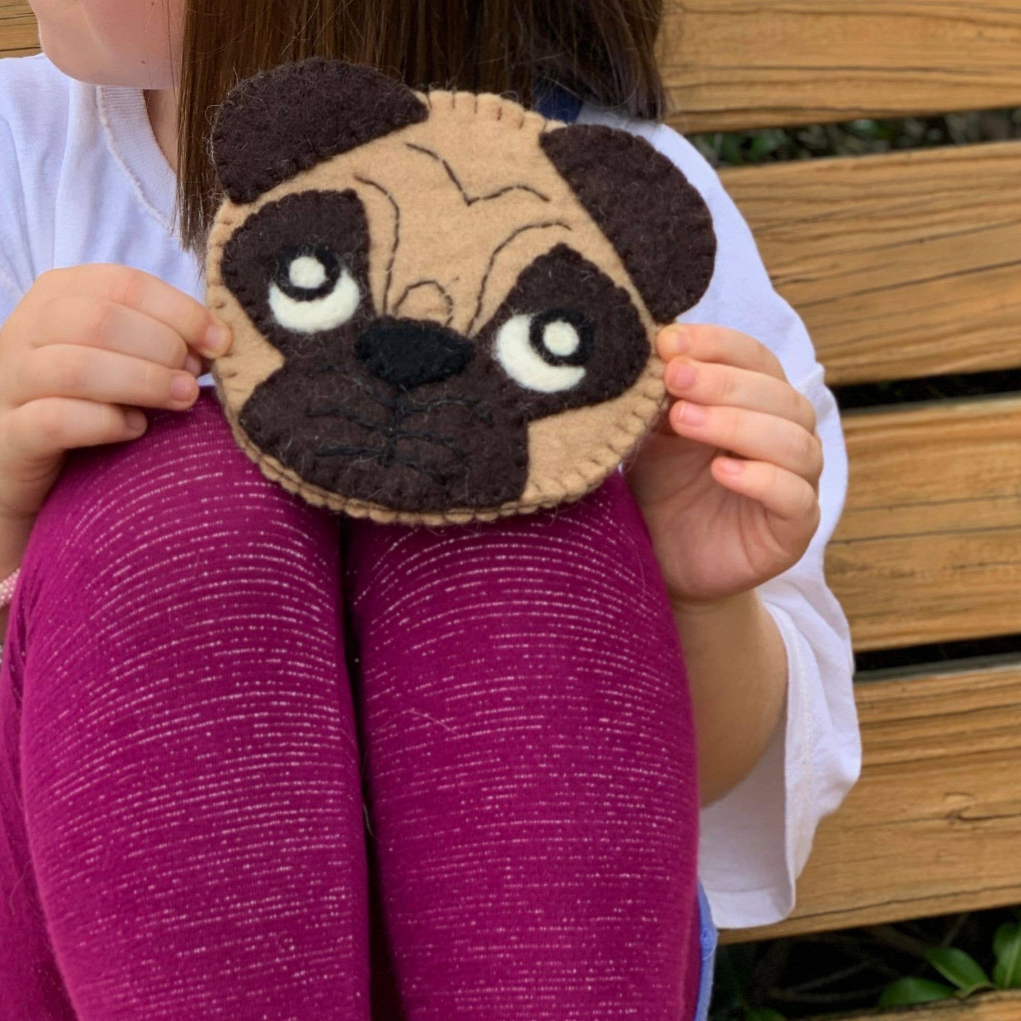 Pug Felt Coin Purse