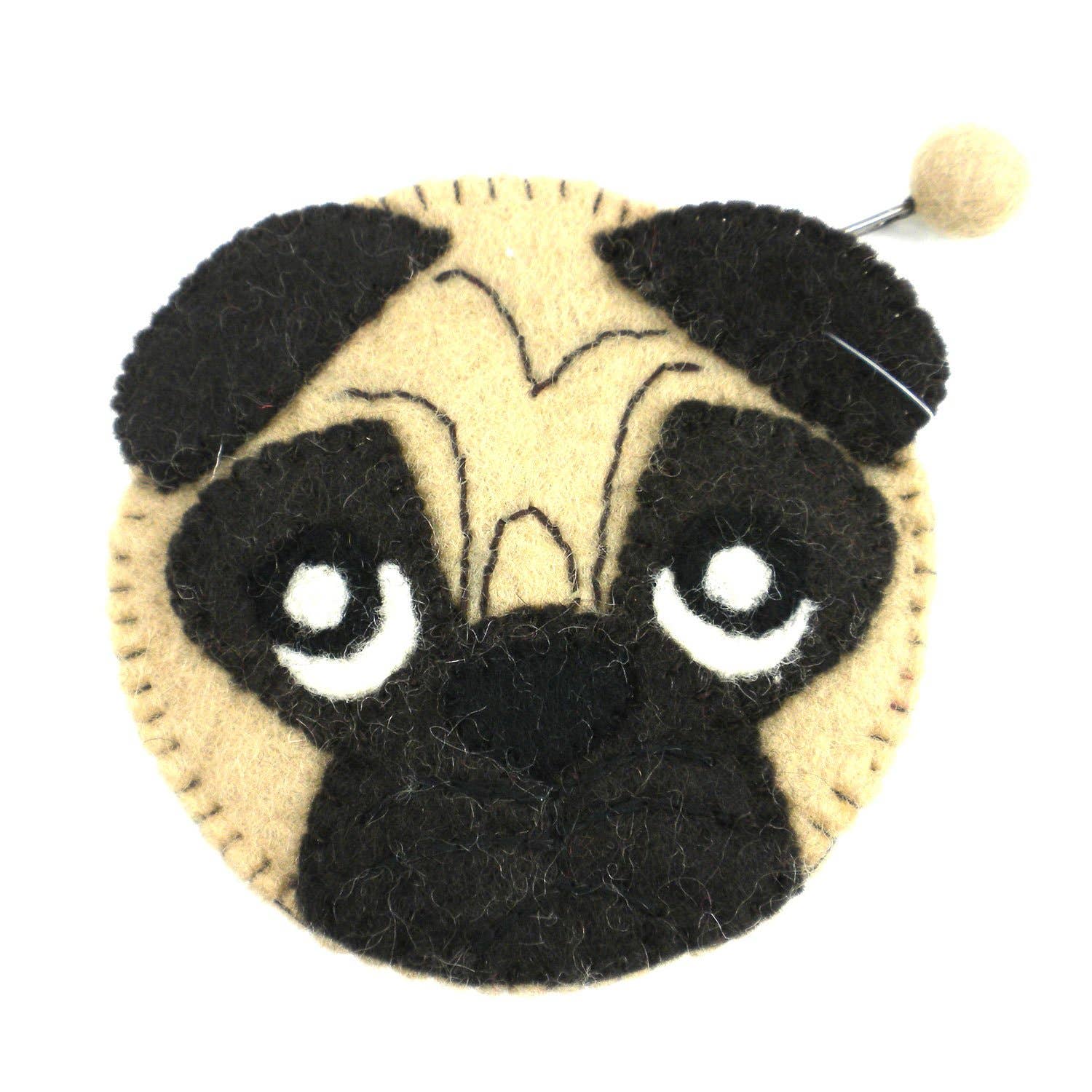 Pug Felt Coin Purse