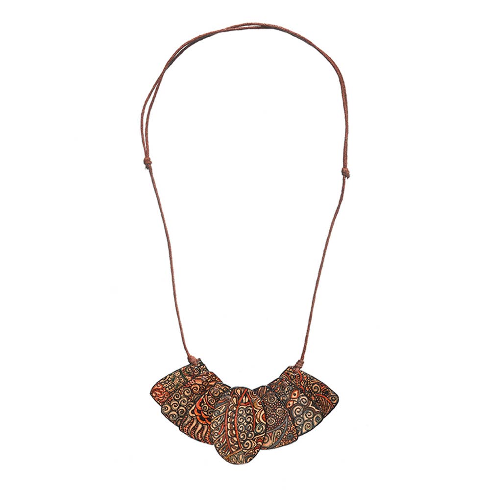 Batik Leather Necklace