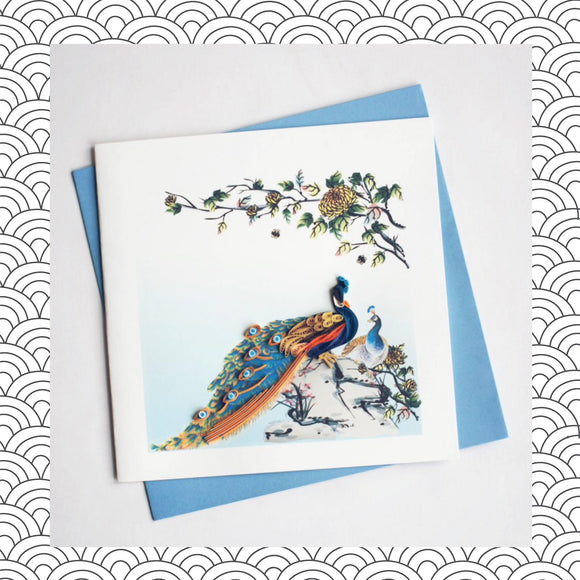 Peacock - Quilling Card