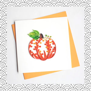 Pumpkin - Quilling Card