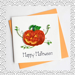 Halloween Pumpkin  - Quilling Card