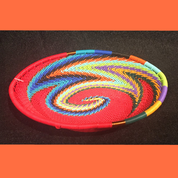 Wire Basket - Red Rainbow - Small Oval