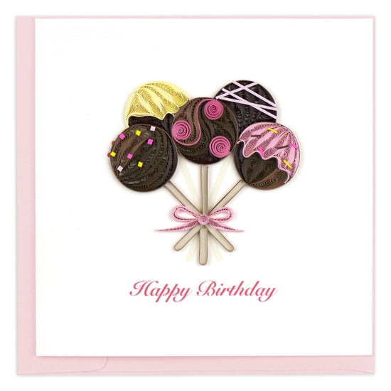Birthday Cake Pops - Quilling Card