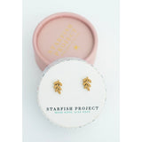 Frosted Rowen Stud Earrings