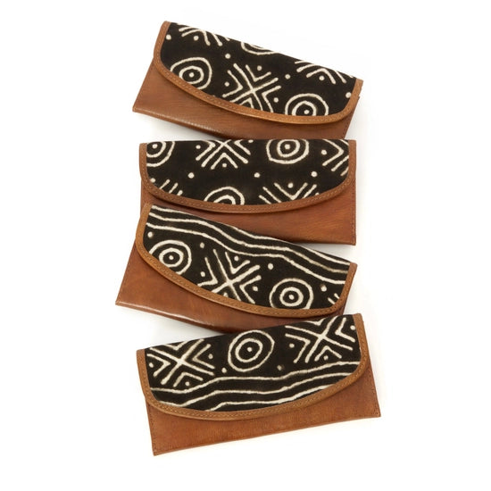 Mud Cloth & Leather Wallet