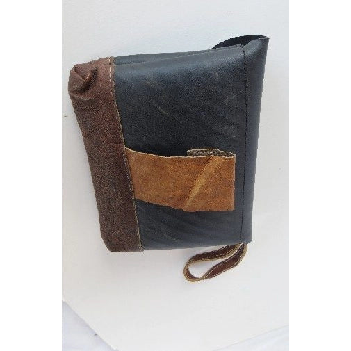 Recycled Rubber Clutch w/ No-kill Leather Accents