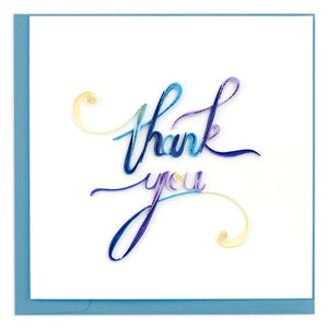 Thank You Script - Quilling Card