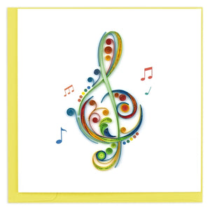 Treble Clef - Quilling Card
