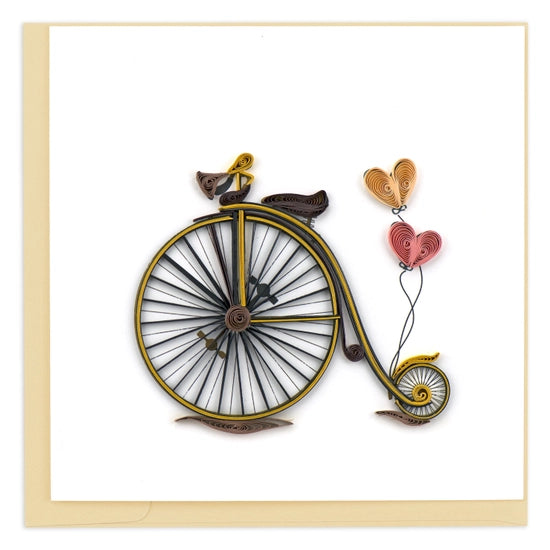 Vintage Bicycle - Quilling Card