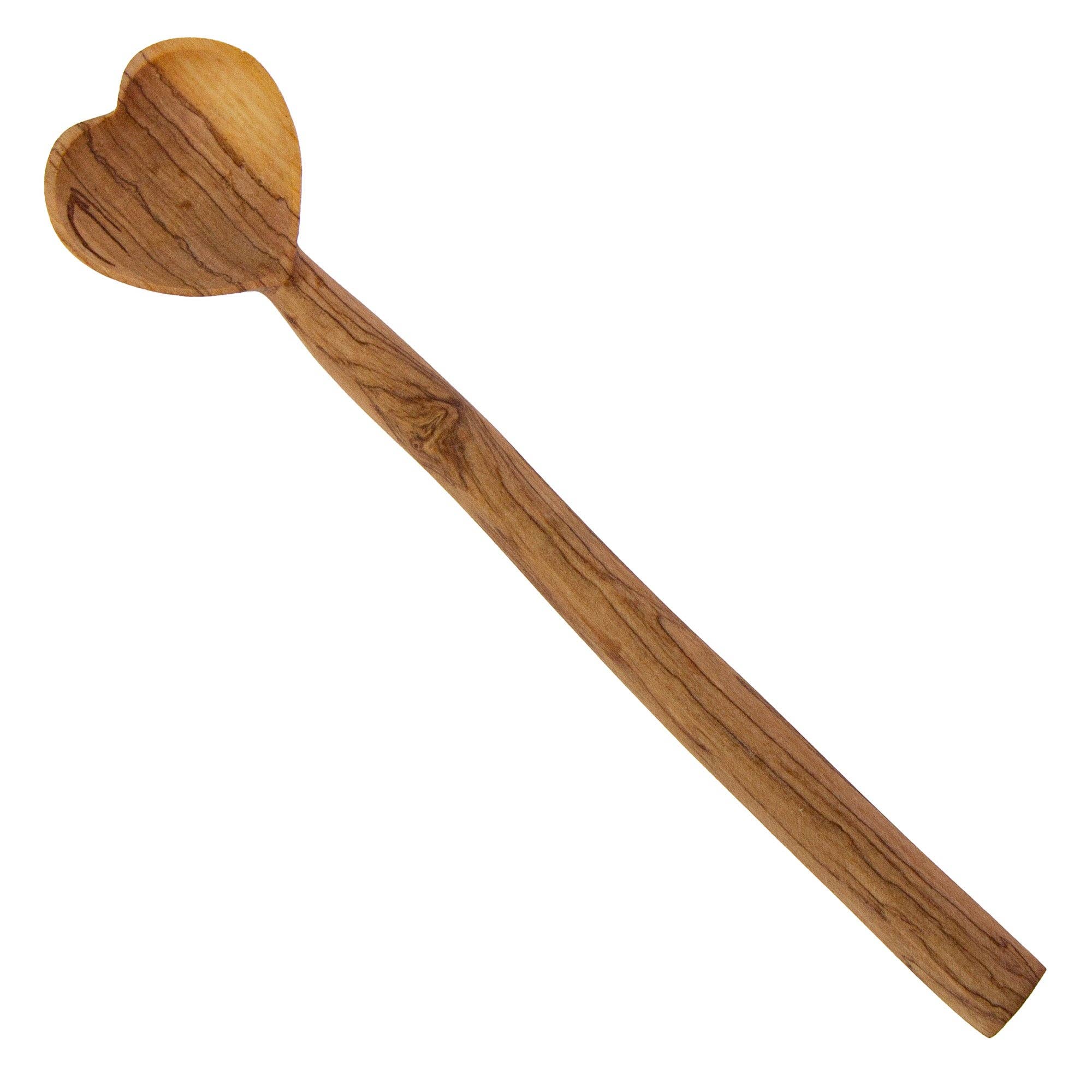 Olive Wood Heart Scoop Spoon