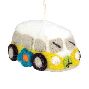 Wool Ornament - Mini Bus