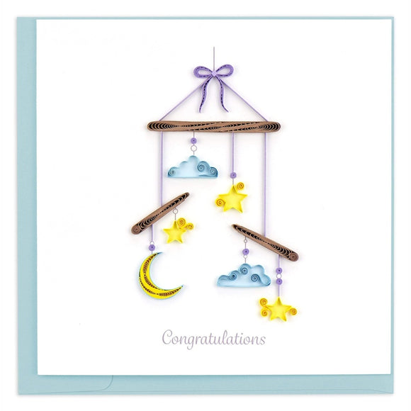 Congratulations Baby Mobile - Quilling Card
